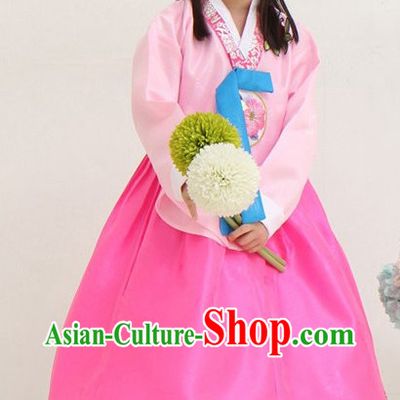 Top Korean Traditional Custom Made Birthday Hanbok Complete Set for Girls