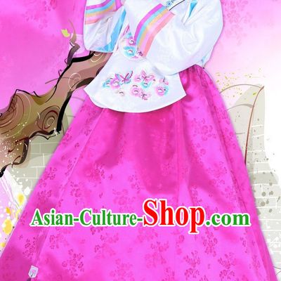 Top Korean Traditional Custom Made Birthday Hanbok Complete Set for Girls