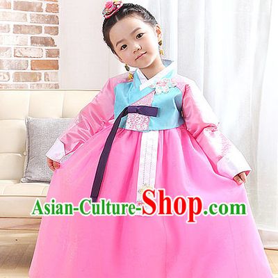 Top Korean Traditional Custom Made Birthday Hanbok Complete Set for Girls
