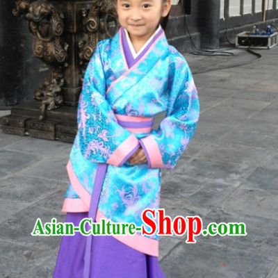 Ancient Chinese Hanfu Dress Complete Set for Kids