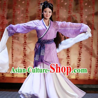 Traditional Water Sleeve Dance Costumes for Girls