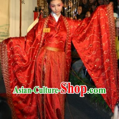 China Ancient Empress Wedding Clothes and Phoenix Coronet Complete Set for Women