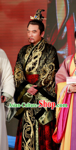 Chinese Emperor Costumes and Coronet Complete Set Chinese Emperor Costumes and Coronet Complete Set