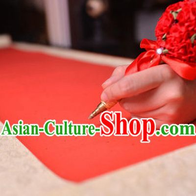 4 Meters Long Chinese Classical Wedding Guest Signatures Cloth Scroll