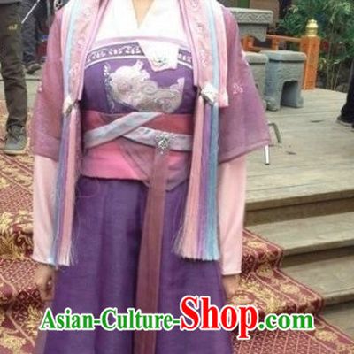 Chinese Teenager Traditional Costumes and Hair Accessories Asia Fashion Halloween Ancient China