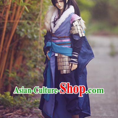 Chinese Traditional General Costumes and Hair Accessories Complete Set