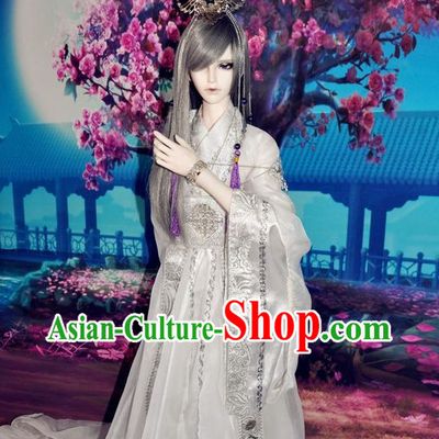Asian Fashion Traditional Chinese National Dress and Crown for Men