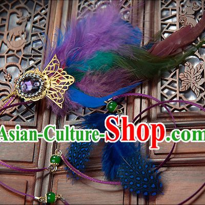 Chinese Traditional Handmade Feather Hairpin