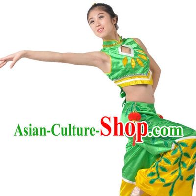 Asian Fashion Chinese Green Leaf Dance Costumes China Shop for Women