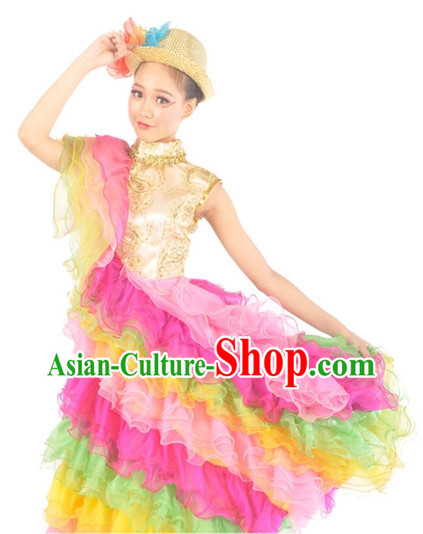 Chinese Girl Dancewear Dance Costumes Complete Set for Women