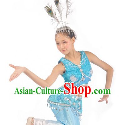 China Shop Chinese Peacock Dance Costumes Dancewear Complete Set for Women