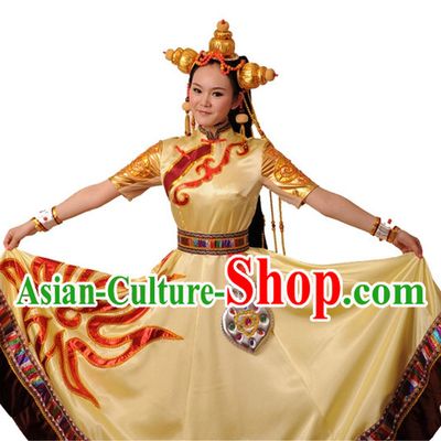 China Shop Chinese Tibetan Dance Costumes Dancewear Complete Set for Women