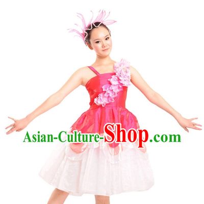 China Shop Chinese Flower Dance Costumes Dancewear Complete Set for Women