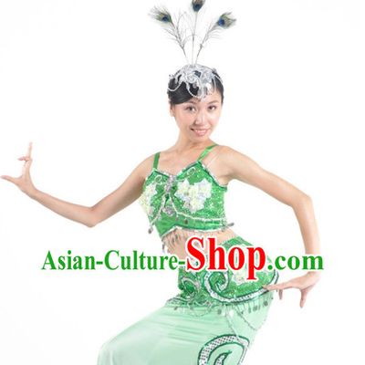 China Shop Chinese Peacock Dancing Costumes Girls Dancewear for Women