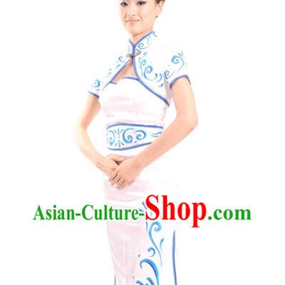 China Shop Chinese Fan Dance Costumes Girl Dancewear for Women