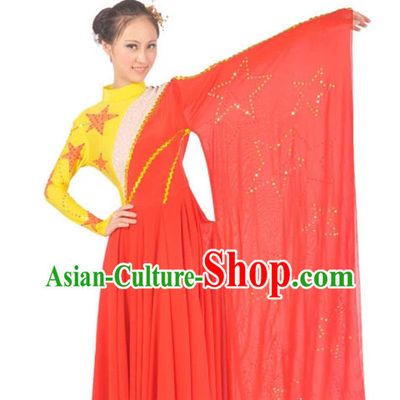 China Shop Chinese Five Stars Flag Dance Attire for Women