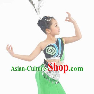 China Peacock Dance Costumes Ballerina Costume Burlesque Costumes Salsa Costumes