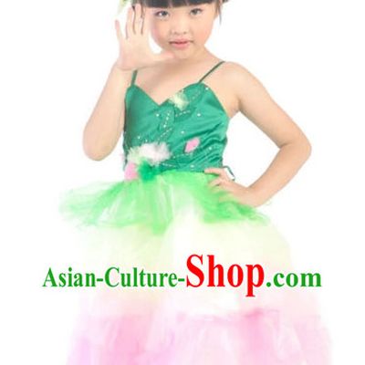 Custom Made China Kids Dance Costumes Ballerina Costume Burlesque Costumes Salsa Costumes