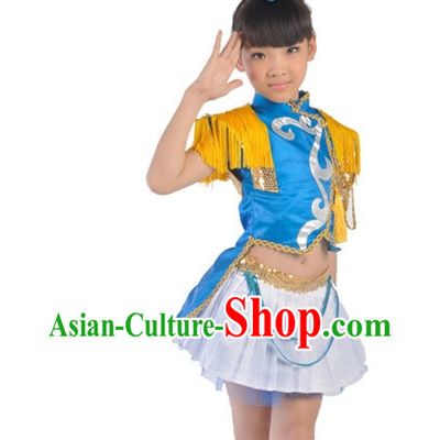 Custom Made Kid Dancing Costumes Ballerina Costume Burlesque Costumes Salsa Costumes