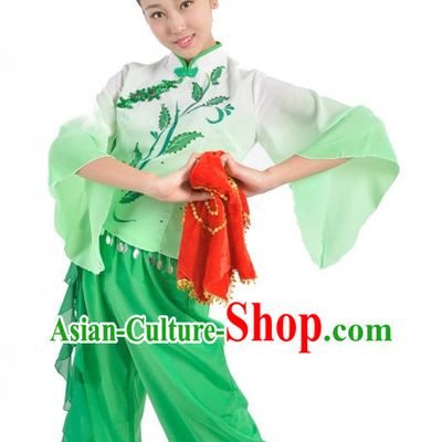 China Shop Chinese Classic Fan Dance Costumes Girl Dancewear for Women