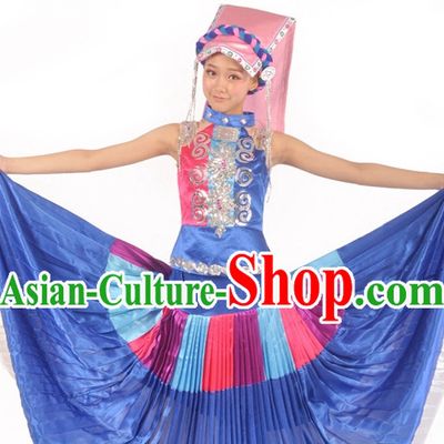 Custom Made Asian Yi Minority Clothes Complete Set for Women