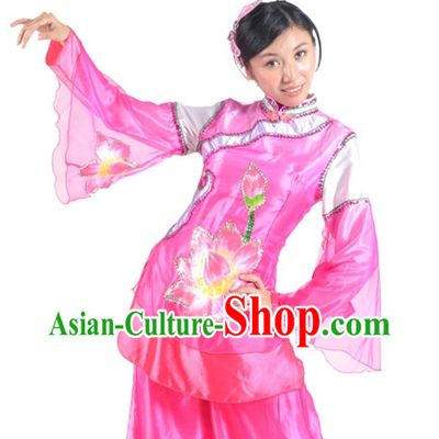 China Shop Chinese Classic Fan Dance Costumes Girl Dancewear for Women