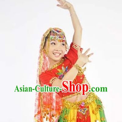 Custom Made Chinese Indian Kids Team Dance Costumes