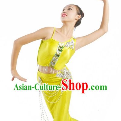 Custom Made Chinese Dai Group Dance Costumes Team Dance Costumes for Women
