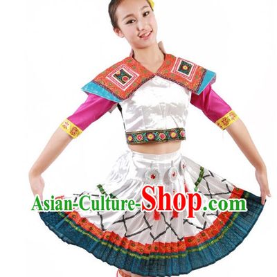 Custom Made Chinese Ethnic Group Dance Costumes for Women