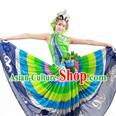 Custom Made Chinese Yi Minority Group Dance Costumes for Women