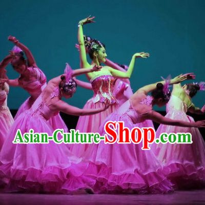 Custom Made Chinese Stage Performance Dance Costumes for Women
