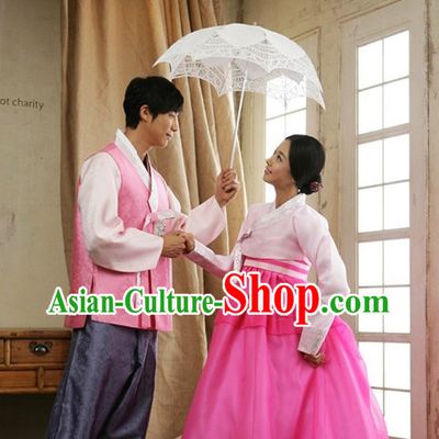 Korean Couple Special Day Hanbok Dresses Complete Set for Men and Women