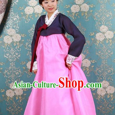 Long Sleeves South Korean Female Hanbok Clothing Dresses Complete Set