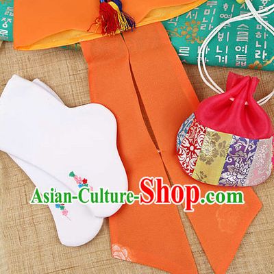 Korean Traditional Kids Birthday Sock Bag and Hat Set