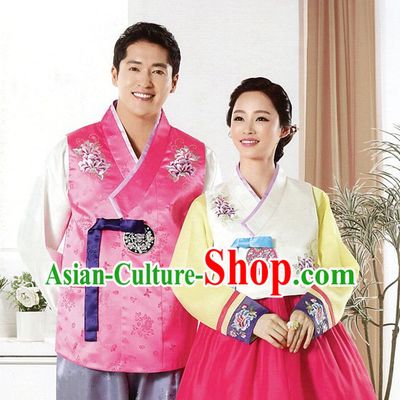 Korean Fashion Traditional Couple Dresses Complete Set for Women