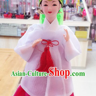 Korean Traditional Decorations Silk Figurine Doll