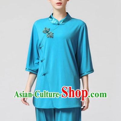 Top Asian Chinese Tai Chi Short Sleeves Uniform