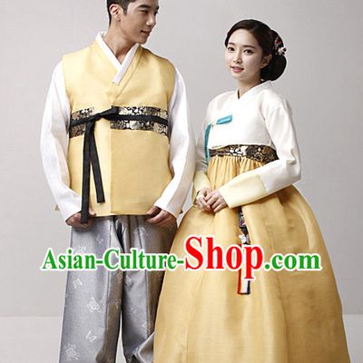 Top Korean Traditional Couple Hanbok National Costumes Complete Set