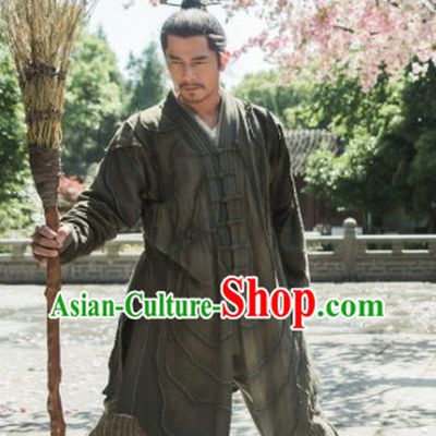 China Ancient Kung Fu Master Costumes Complete Set for Men