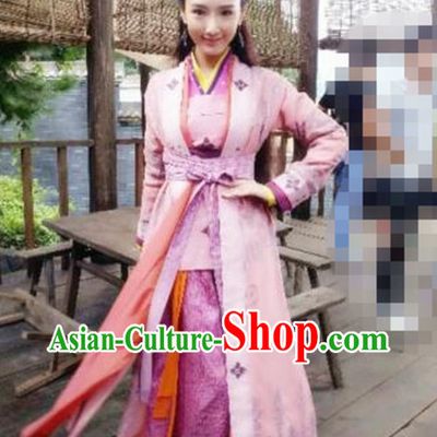 Asian Fashion Swordswomen Costumes Complete Set for Girls