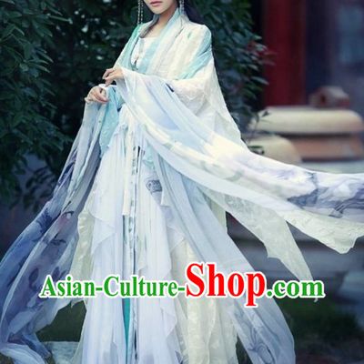 Chinese Costumes Traditional Clothing China Shop White Fairy Hanfu Outfit for Women