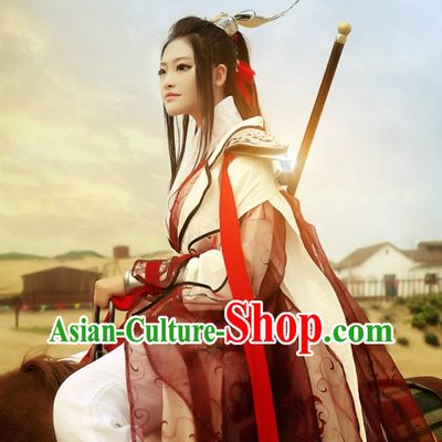 Chinese Costumes Traditional Clothing China Shop Swordswoman Warrior Hanfu Outfit for Women