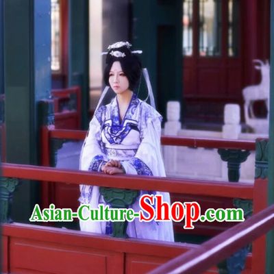 Chinese Costumes Traditional Clothing China Shop Purple Princess Cosplay Halloween Costumes