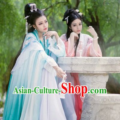 Chinese Costumes Traditional Clothing China Shop Blue Princess Cosplay Halloween Costumes