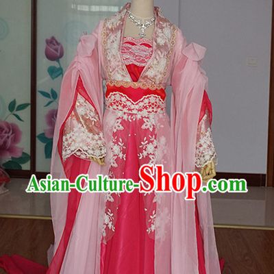 Asian Fashion Chinese Royal Princess Hanfu Halloween Costumes for Women