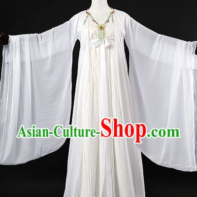 Chinese Pure White Hanfu Cosplay Halloween Costumes Sexy Carnival Costumes Burlesque Kids Costumes