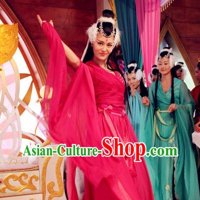 Chinese Classical Dance Costumes Hanfu Clothing Asia fashion China Civilization Complete Set