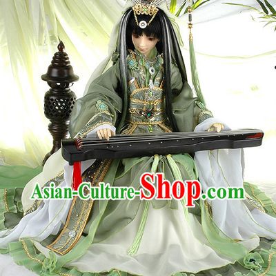 China Civilization Chinese Green Prince Clothing and Hair Jewelry Complete Set for Men