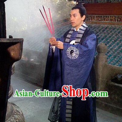 Chinese Ancient Taoist Costumes Complete Set for Men