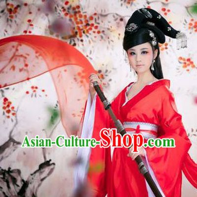 Chinese Costumes Asian Fashion Bridal Costumes and Hair Jewelry Complete Set for Women